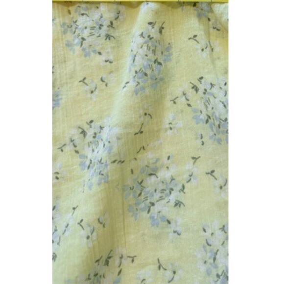 Blouse Chaps Flowy Floral Print Breathable Relaxed Fit Lightweight Yellow W 3X - Picture 5 of 5